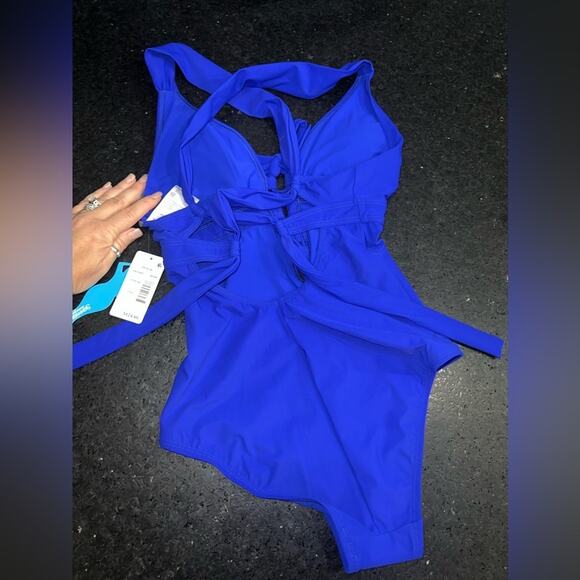 NEW MIRACLESUIT SKINNY DIPPERS BLUE TOTALLY ADJUSTABLE SEXY ONE PEICE SZ S - Picture 7 of 8